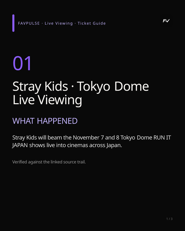 Stray Kids · Tokyo Dome Live Viewing